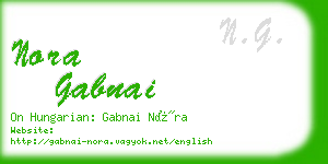 nora gabnai business card